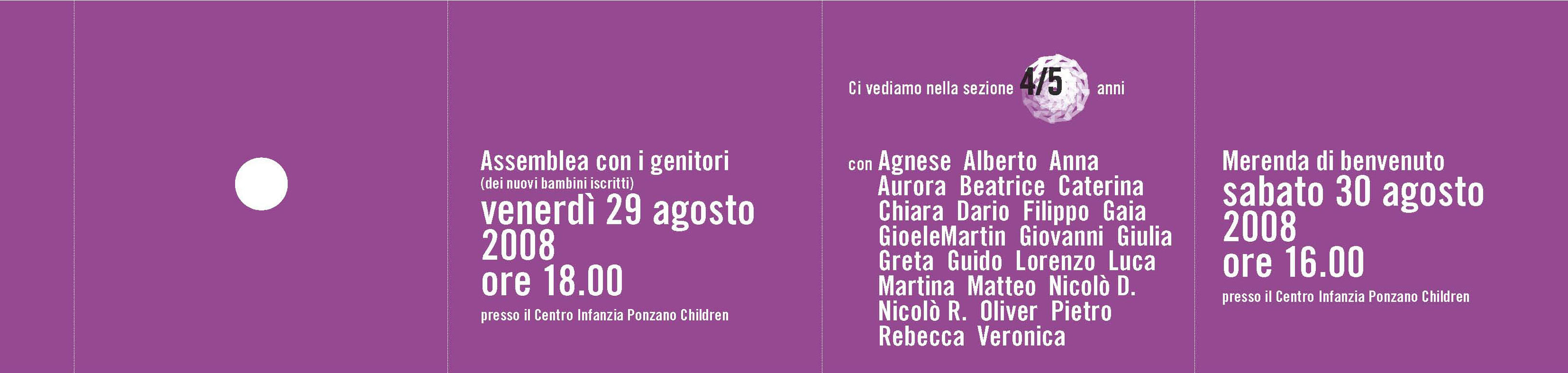 Ponzano Children Archivio Eventi Assemblea con i genitori 2008